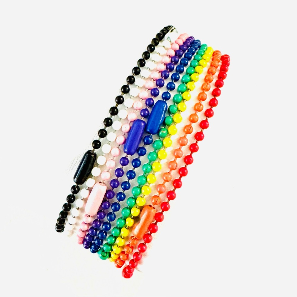 Color Ball Chain Steel Bracelets